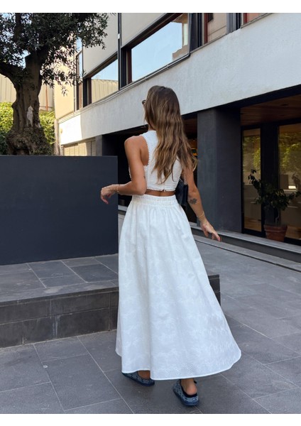 Kadın Fisto Etek Büstiyer Beyaz Takım fırsatları