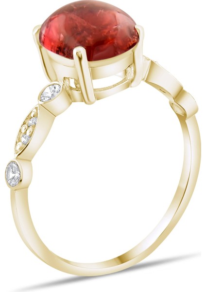 2.67 Karat Pırlanta Rhodolite Yüzük, Gerçek Pırlanta, Sertifikalı Mücevher