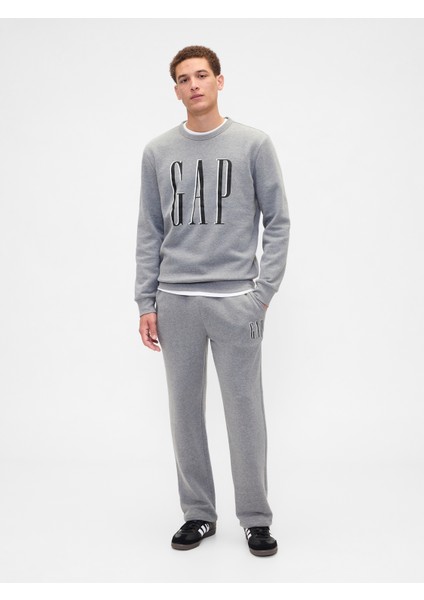 Erkek Gri Gap Logo Fleece Sweatshirt modelleri