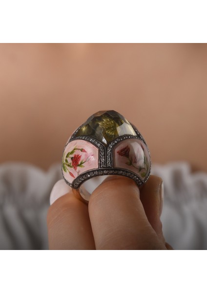 2.12 Karat Pırlanta Yüzük, Çiçek ve Kuş Motifli, Gerçek Pırlanta, Sertifikalı Mücevher fiyatları