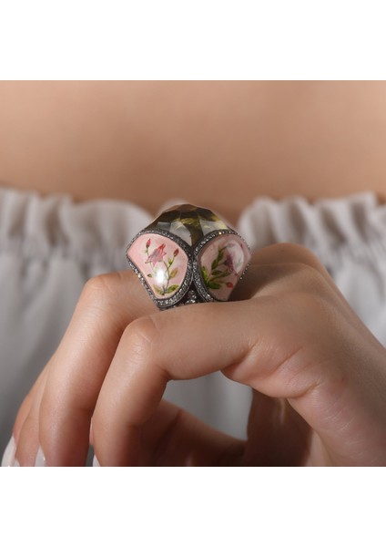 2.12 Karat Pırlanta Yüzük, Çiçek ve Kuş Motifli, Gerçek Pırlanta, Sertifikalı Mücevher modelleri