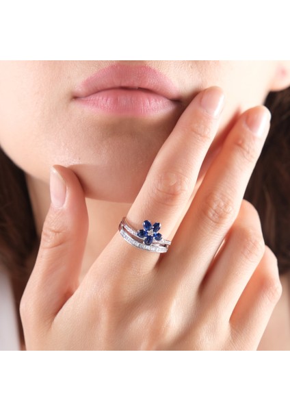 1.07 Karat Pırlanta Safir Yüzük, Gerçek Pırlanta, Sertifikalı Mücevher fiyatları