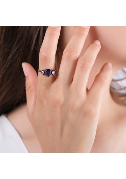 2.00 Karat Pırlanta Safir Yüzük, Gerçek Pırlanta, Sertifikalı Mücevher modelleri