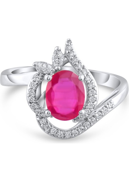 2.68 Karat Pırlanta Yakut Yüzük, Gerçek Pırlanta, Sertifikalı Mücevher