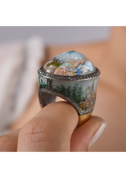 2.13 Karat Pırlanta Yüzük, Şato Motifli, Gerçek Pırlanta, Sertifikalı Mücevher fiyatları