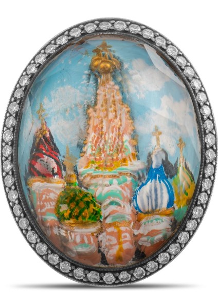 2.13 Karat Pırlanta Yüzük, Şato Motifli, Gerçek Pırlanta, Sertifikalı Mücevher fırsatları