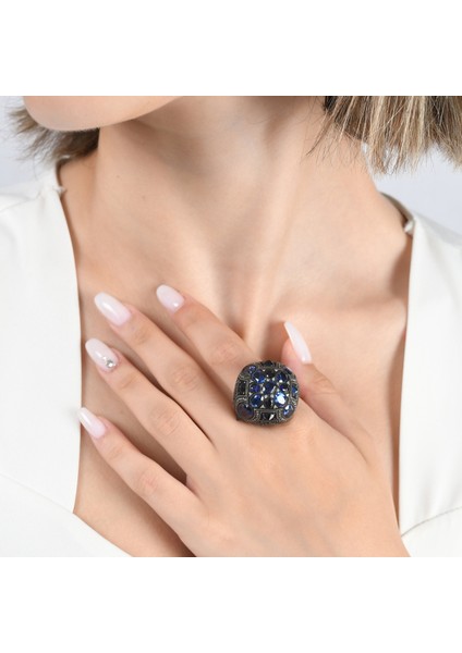 25.67 Karat Pırlanta Safir Yüzük, Gerçek Pırlanta, Sertifikalı Mücevher modelleri