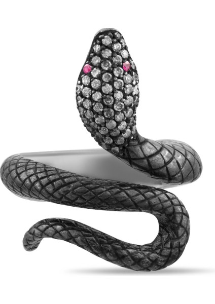 0.40 Karat Pırlanta Yakut Yüzük, Yılan Figürlü, Gerçek Pırlanta, Sertifikalı Mücevher fırsatları