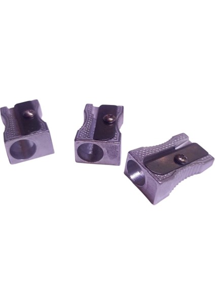 Metal Tek Delikli Kalemtraş ( Üç Adet )