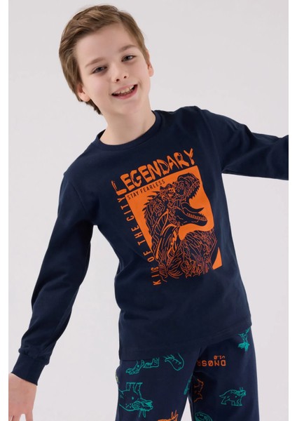 Uzun Kol Erkek Çocuk Pijama Takım 3671 modelleri