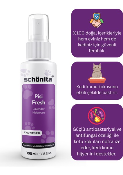 Doğal Kedi Kumu Koku Giderici ve Oda Kokusu Spreyi