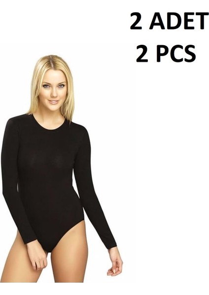 Kadın Yuvarlak Yaka % 47 Modal % 47 Cotton % 6 Elastane Kancalı 2 Adet Body