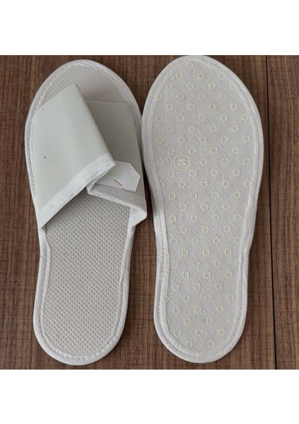 250 Çift Tek Kullanımlık Spa Terliği Eva Kumaş Üst Kısım 2mm - Komple Biyeli Alt Kısım 3mm Çiçek Desen Kaymaz Evataban