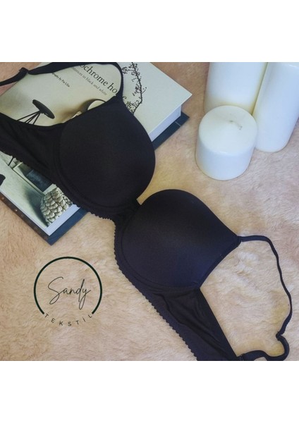 Kadın Destekli Kulaklı Basic Sütyen Siyah modelleri