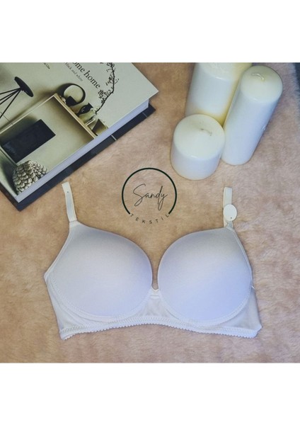 Kadın Destekli Kulaklı Basic Sütyen Beyaz