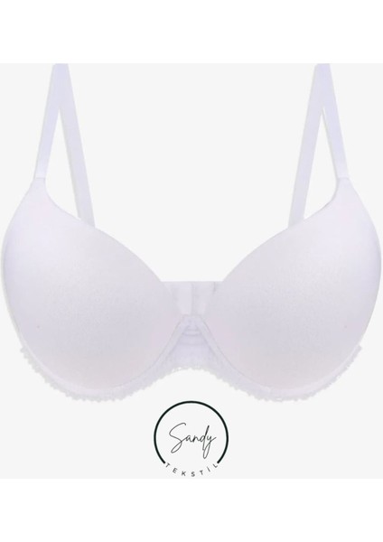 Kadın Destekli Kulaklı Basic Sütyen Beyaz