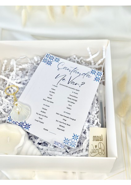 Mediterranean Konsept Bekarlığa Veda Hediye Kutusu - Mavi Çiçekli fiyatları