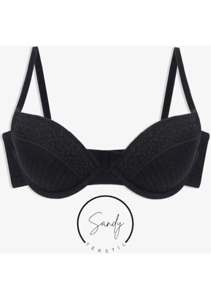 Kadın My Elegant Style Kaşkorse Siyah Sütyen indirimleri