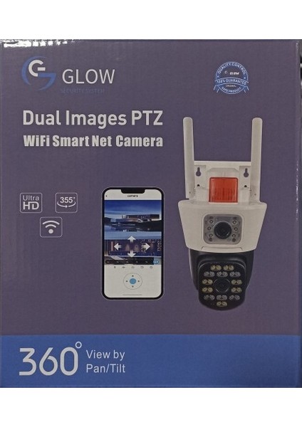 GL-202 Dual Çift Kamera 4 Mp 3,6+3,6mm Hareketli Wi-Fi Kamera