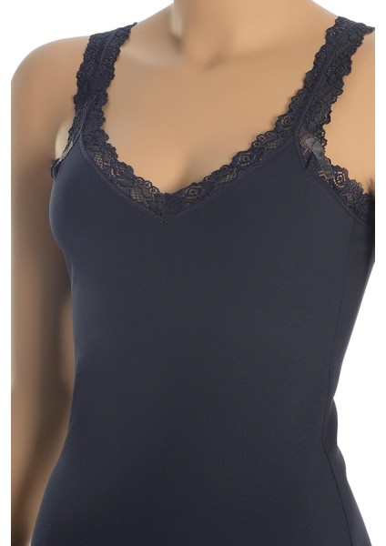 Kadın Atlet Omuz Dantelli (%96 Pamuk - %4 Elastan)