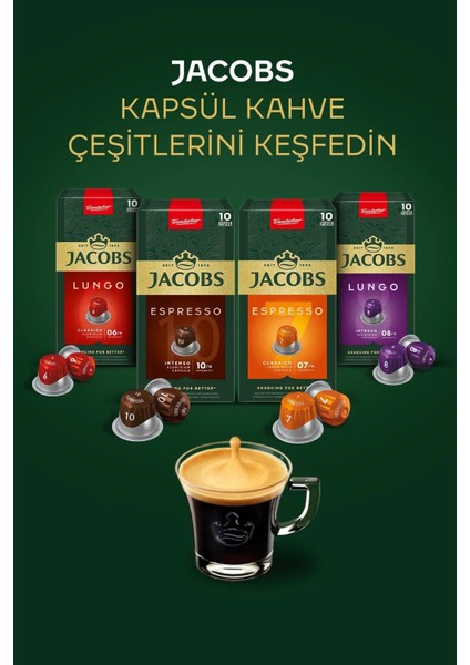 Lungo 6 Classic Nespresso Uyumlu Alüminyum Kapsül Kahve 10 Adet X 3 Paket indirimleri