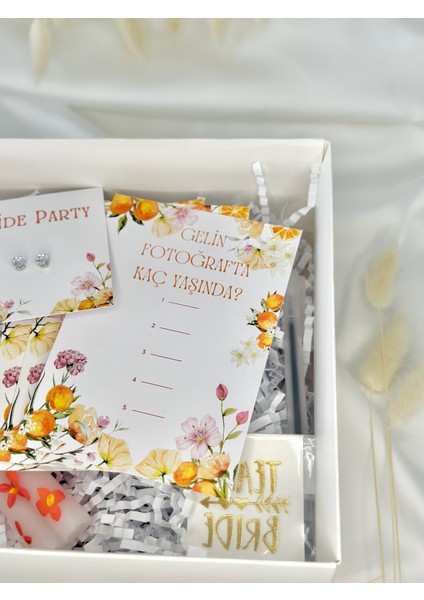 Orange Konsept Bekarlığa Veda Hediye Kutusu - Turuncu Çiçekli fiyatları