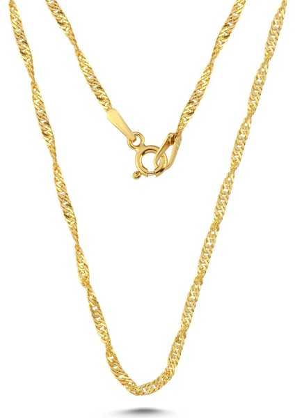 925 Ayar Gümüş Singapur Model Zincir