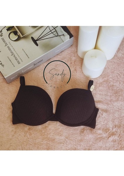 Kadın My Elegant Style Kaşkorse Siyah Sütyen
