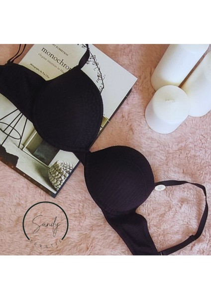 Kadın My Elegant Style Kaşkorse Siyah Sütyen fiyatları