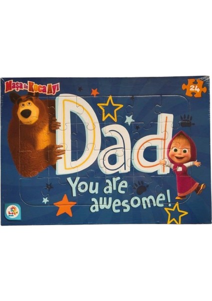 Kids Masha Koca Ayı 24 Parça Frame Puzzle