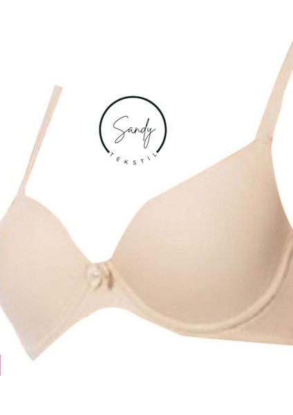 Dolgusuz Telli Desteksiz Toparlayıcı Pamuklu Sütyen 3'lü Siyah Beyaz Ten