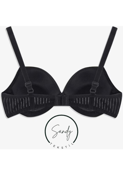 Kadın My Elegant Style Kaşkorse Siyah Sütyen