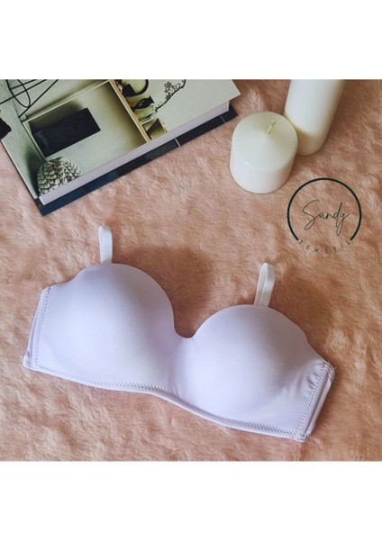 Kadın Dolgusuz Mikro Beyaz Straplez Sütyen modelleri