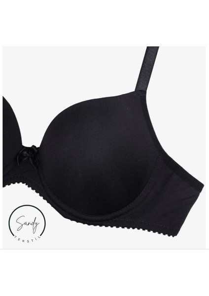 Kadın Destekli Kulaklı Basic Sütyen Siyah