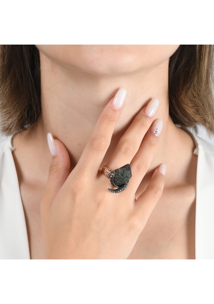 3.78 Karat Pırlanta Zümrüt Yüzük, Yılan Figürlü, Gerçek Pırlanta, Sertifikalı Mücevher modelleri