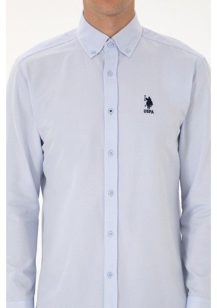 Erkek Açık Mavi Gömlek Basic 50307668-VR003