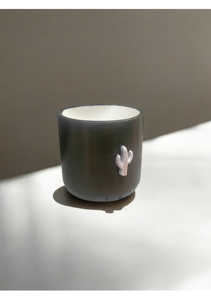 Dekoratif Beton Saksı Silindir Koyu Kaktüs Tema 13X13 cm fiyatları