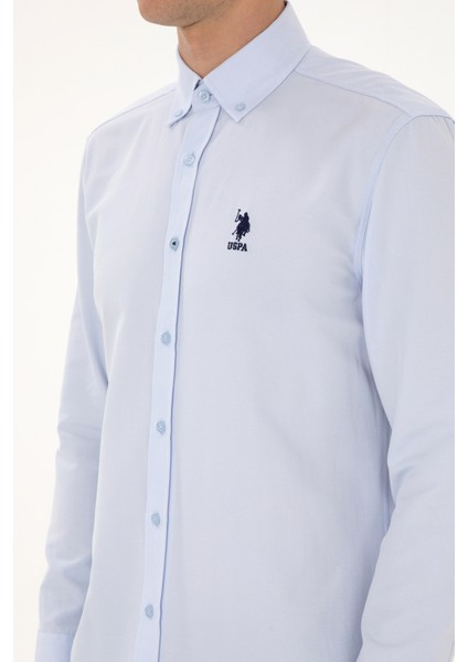 Erkek Açık Mavi Gömlek Basic 50307668-VR003