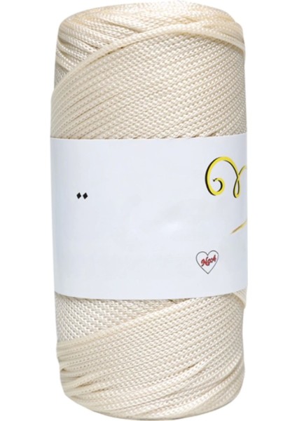 Makrome İpi 3mm Polyester Krem