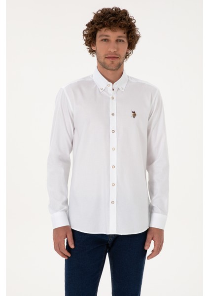 Erkek Beyaz Gömlek Basic 50307676-VR013