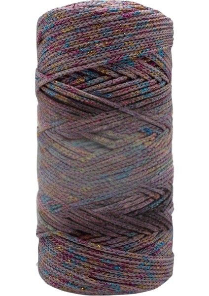 Makrome İpi 3mm Polyester Gri Simli