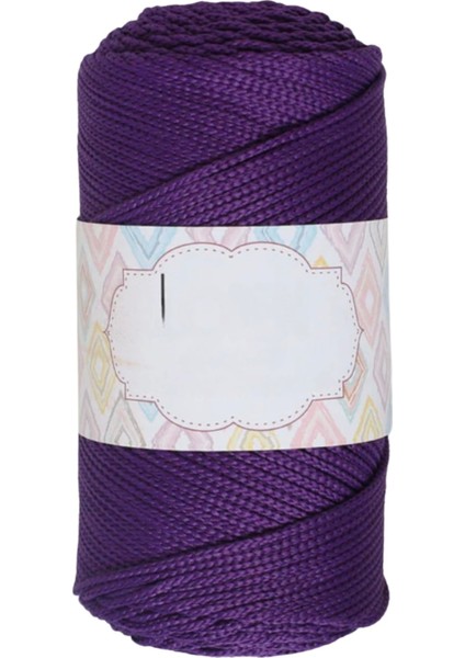 Makrome İpi 3mm Polyester Koyu Mor