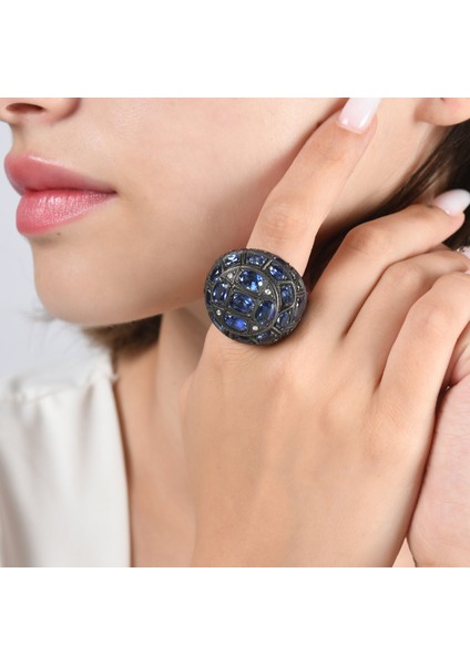 7.10 Karat Pırlanta Safir Yüzük, Gerçek Pırlanta, Sertifikalı Mücevher fiyatları