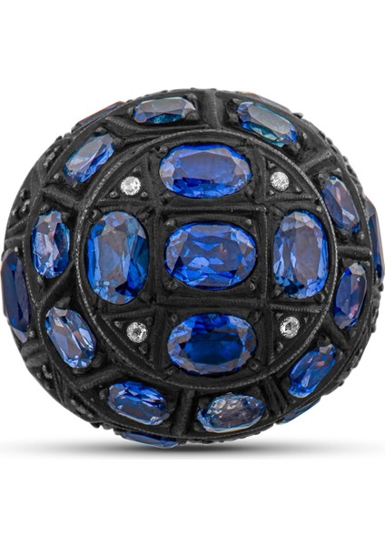 7.10 Karat Pırlanta Safir Yüzük, Gerçek Pırlanta, Sertifikalı Mücevher fırsatları