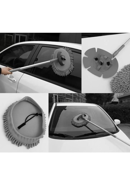 Çok Fonksiyonlu 2 In 1 Mikrofiber Araba Yıkama Fırçası Teleskopik Uzun Saplı Detay Fırçası Oto Mopu fiyatları