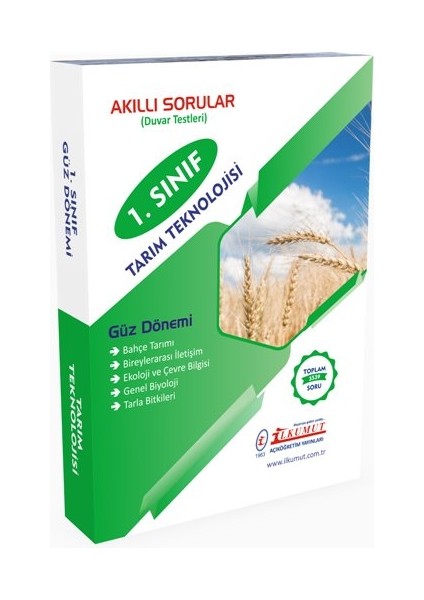 1. Sınıf Tarım Teknolojisi Güz Dönemi (Konu Anlatımlı - Çözümlü Sorular)