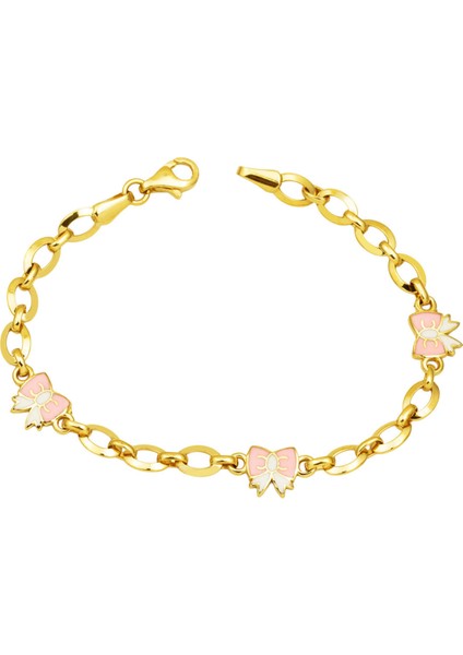 Fiyonklu 14 Ayar Altın Çocuk Künye