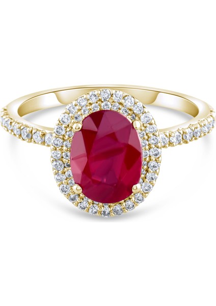 3.21 Karat Pırlanta Yakut Yüzük, Gerçek Pırlanta, Sertifikalı Mücevher indirimleri