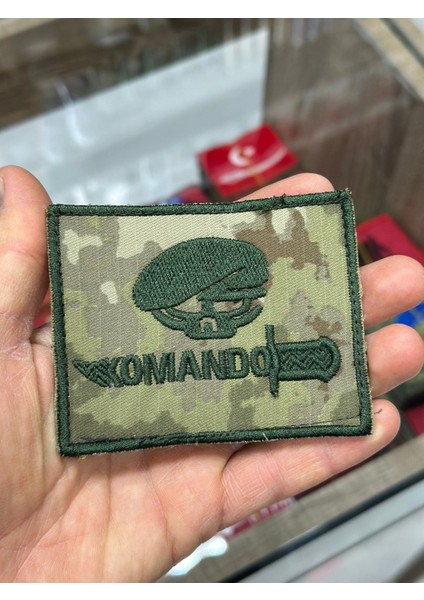 "komando" Yazılı Arkası Cırtlı Kumaş Patch (Peç)