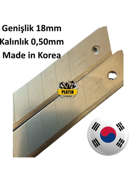 Maket Bıçağı Yedeği (Tr-7k) 0.5 MMX18 mm 100'LÜ Paket